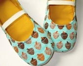 Women's Slippers - Teal, Brown, Orange, and Curry Acorn Moli-Jane Slippers