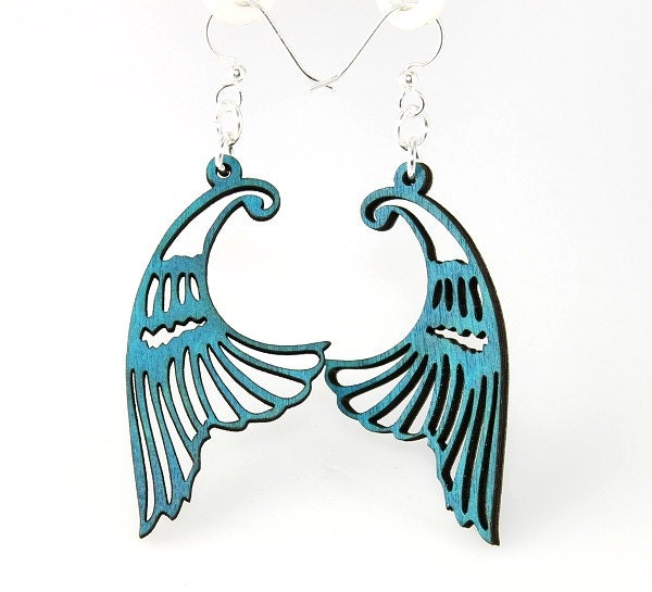 Irish Horns - Laser Cut Wood Earring