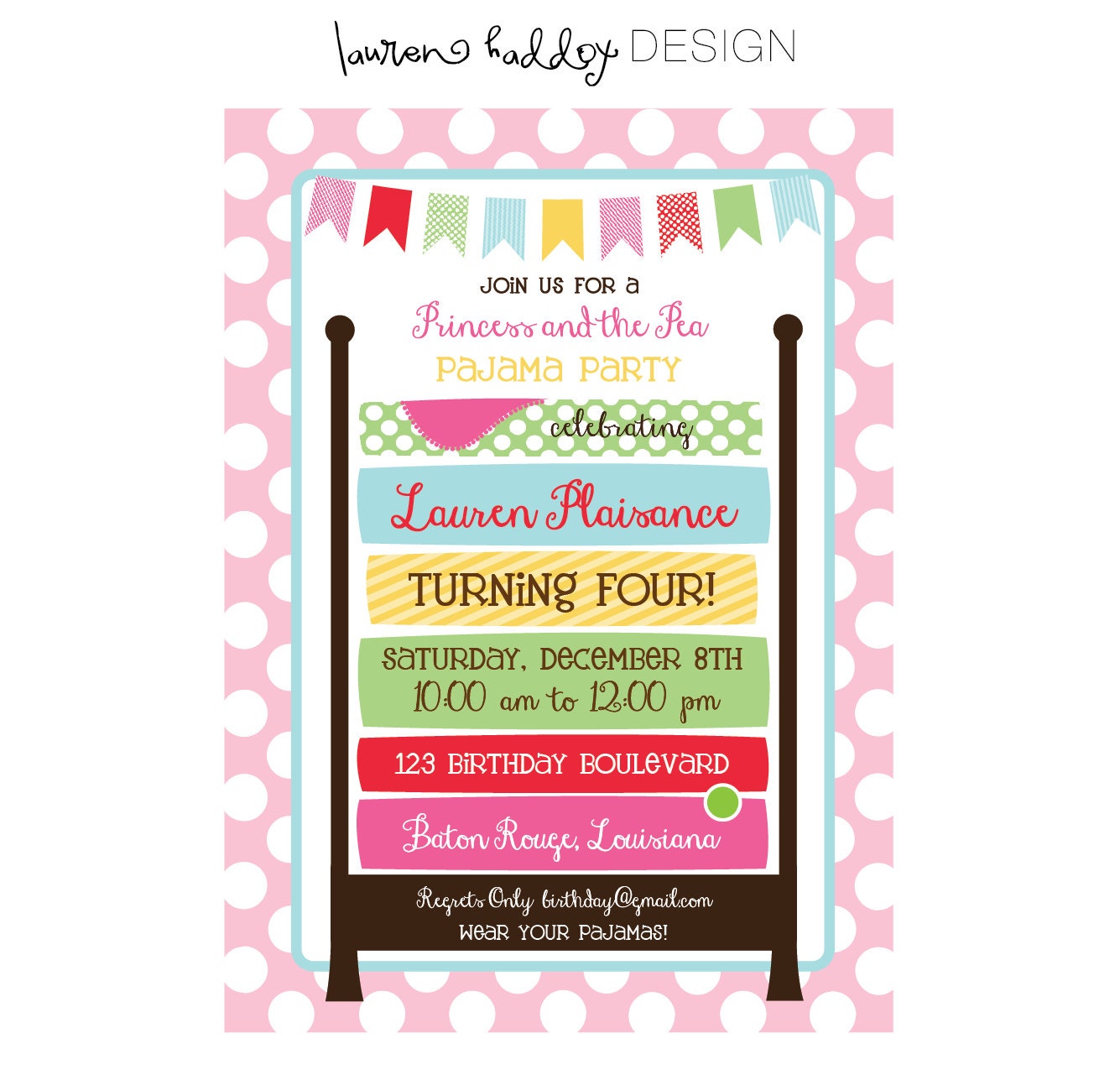 DIY, Princess and the Pea INVITATION ONLY Il_570xn