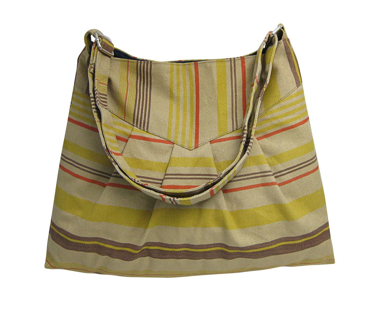 canvas purse / shoulder bag / messenger bag / diaper bag, colorized stripes,adjustable strap, zipper pocket