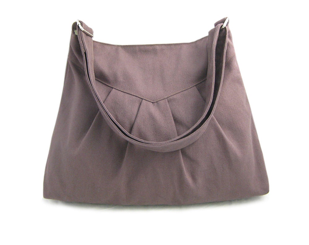 brown cross body bag / messenger bag / shoulder bag / diaper bag  - cotton canvas
