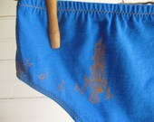 Eiffel Tower Blue Boy-Cut Underwear - Recycled Cotton - Women's 4 - Ready to Ship