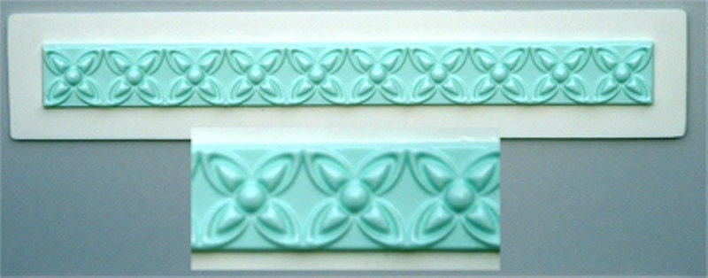Food Grade Mold (M85) - Patterned Decorative Border Design - Flexible Decorating Mold - Reusable - The Art of Cake Decorating