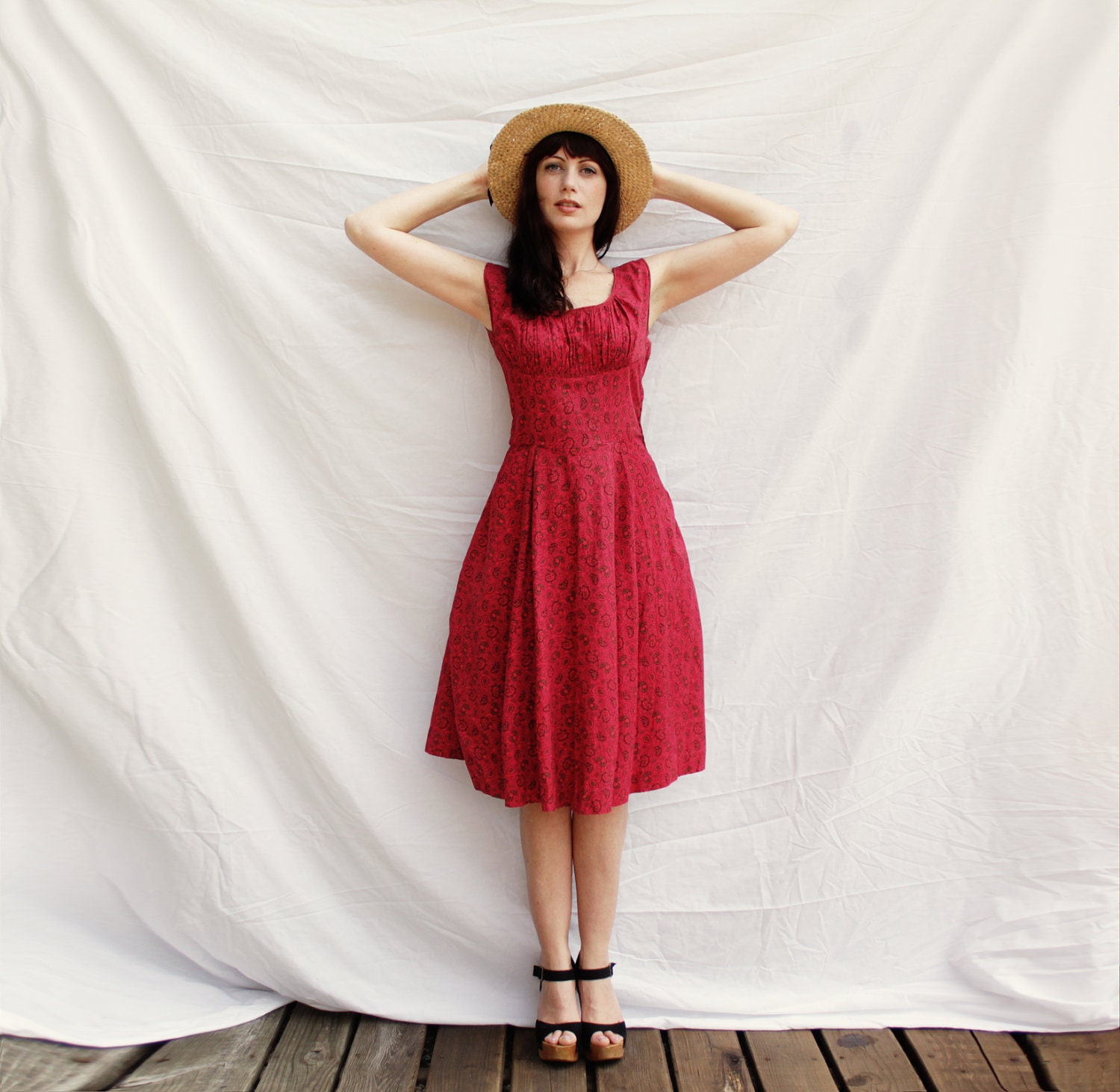 1950's Red Sun Dress