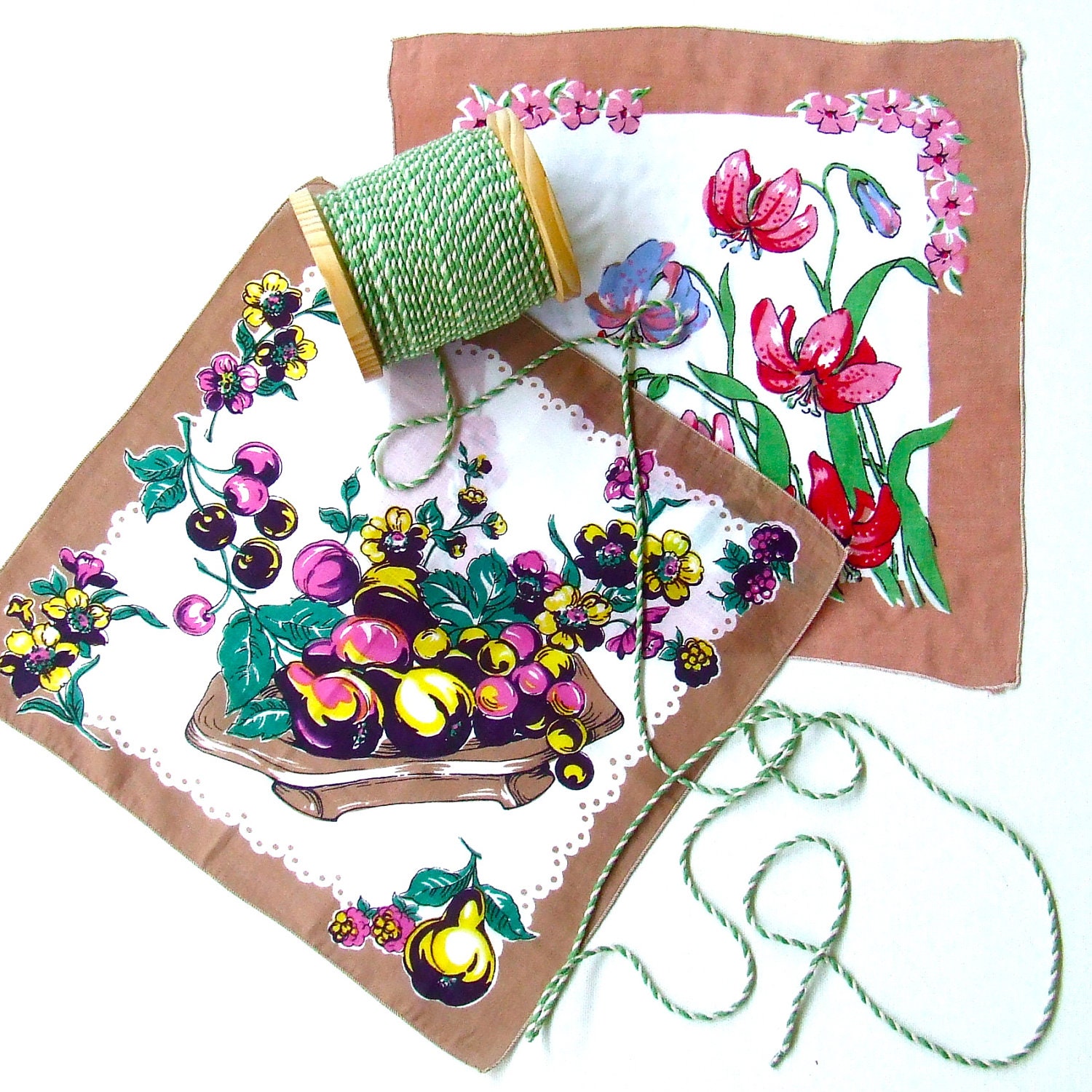 Vintage Hanky Floral Set