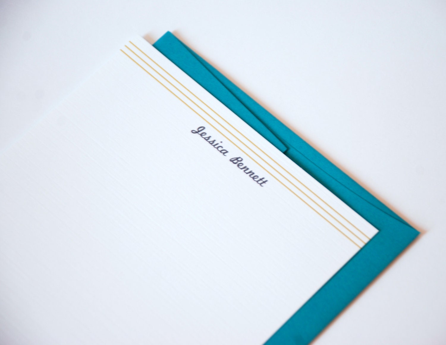 Personalized Stationery Flat Note Cards Set of 12