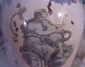 vintage pink reverse painted hollywood regency lamp light shabby chic romantic bedroom boudoir
