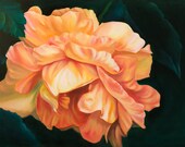 Print Oil Painting Yellow Rose -Gift of the Rose Collection- Open Edition-Joy- 8x10