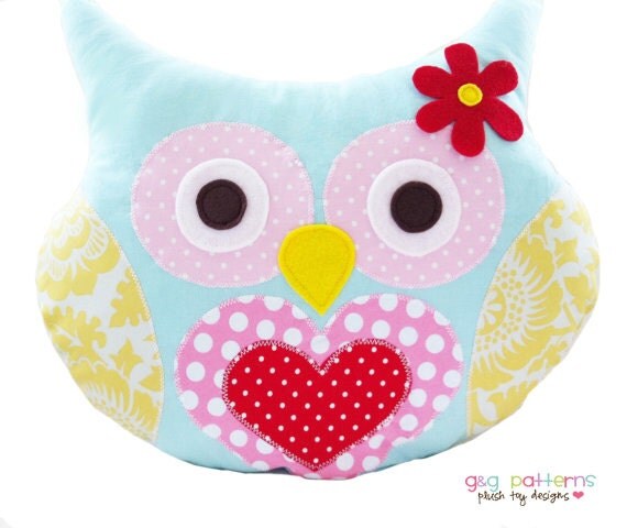 Owl Sewing Pattern - Owl Pillow Pattern - PDF Pattern