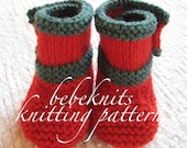 Bebeknits Side Buttoned Baby Boots Knitting Pattern