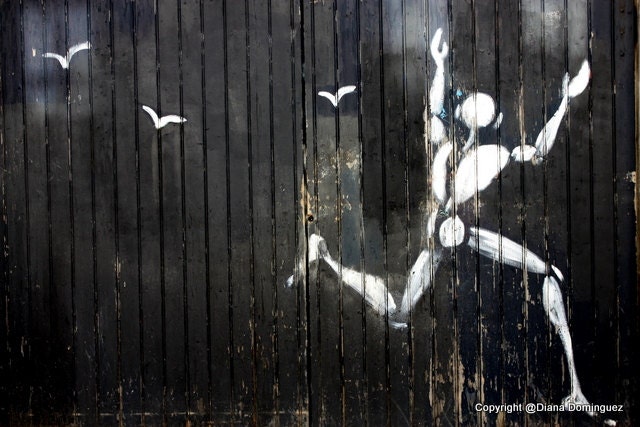 Paris Photos -Graffiti See Me Run 8x10  Fine Art Print Photography