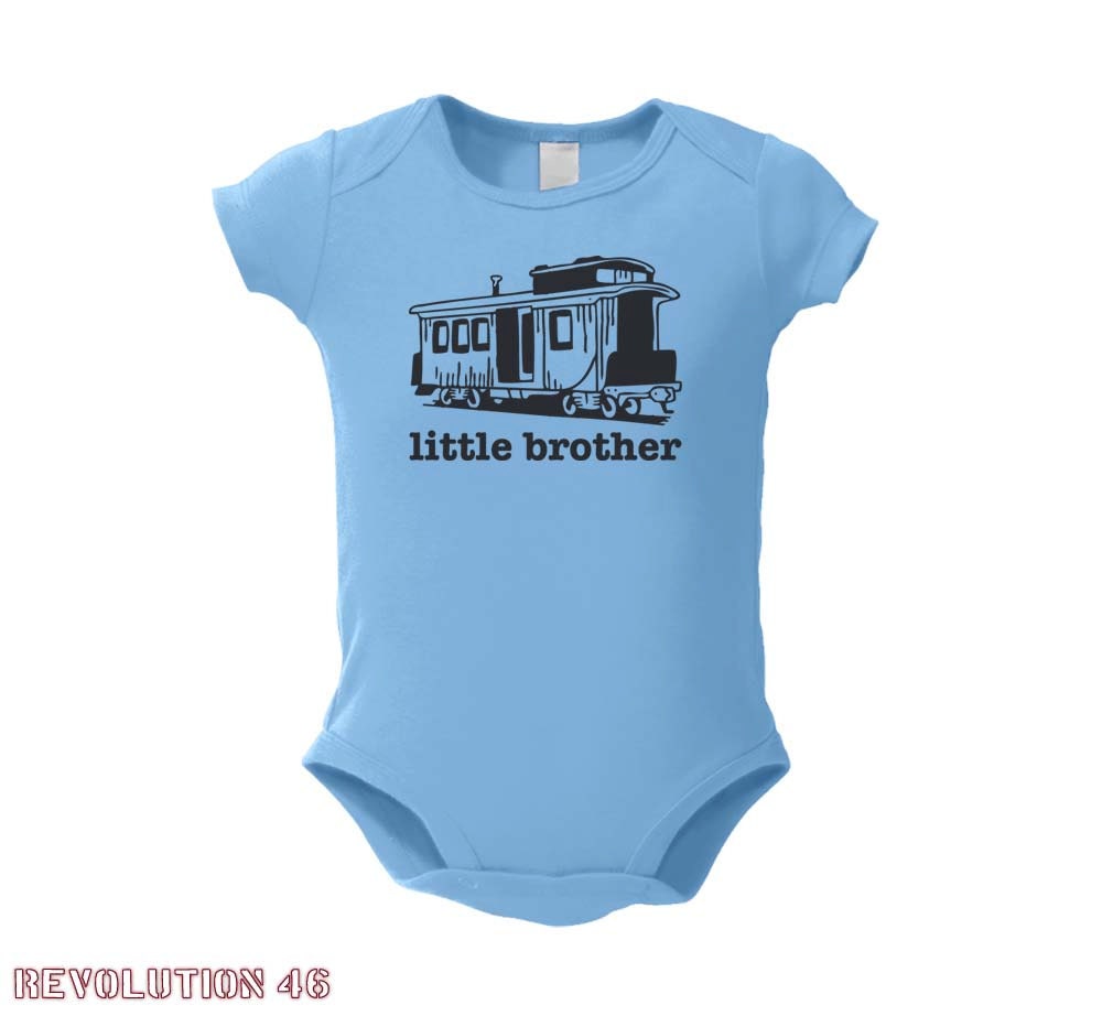 Little Brother - Caboose Little Brother Onesie ( CABOOSE Little Brother 1151 Black Ink)