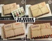 40 mini brown air mail envelopes