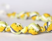Yellow & Gray Chevron Necklace Teething, Breastfeeding, Babywearing, Bridesmaid Necklace- Chevron Necklace