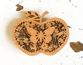 Wooden Apple Brooch - AndreaSmithShoppe
