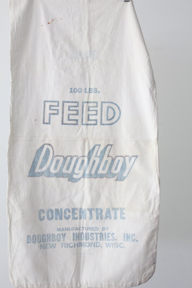 Vintage Doughboy Feed Sack // 100 LBS