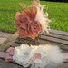 2 Piece Bridal Set Blush Pink Elegant Sash & Large Couture-Inspired Floral Hairclip