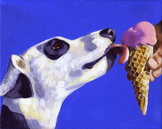 Pet Portrait 8"x10" Custom  Dog Painting from Photo