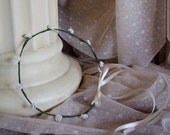 Flower girl halo Ivory white bridal heapiece 2013 wedding hair accessories headband Flower Crown rose hairwreath Hippie Bohemia