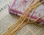 6 .6 feet 24k gold plating dainty brass chain-jewelry handmade must-have-F606