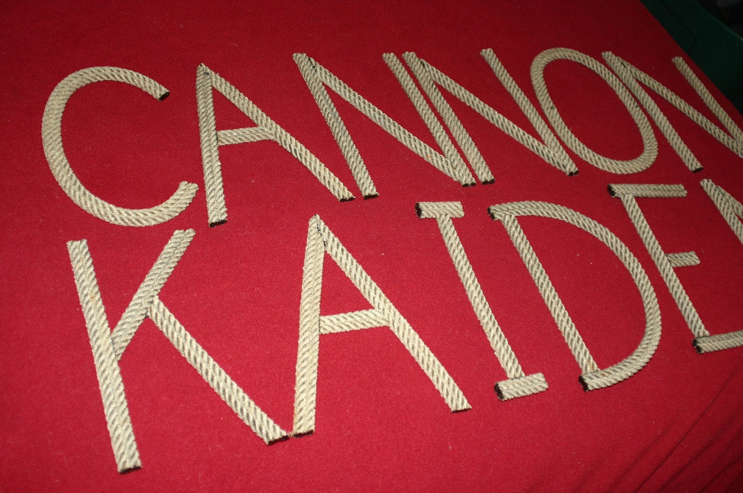 8 INCH Rope Letters Custom Upcycled Rope Nautical Decor Great For Nursery or Weddings