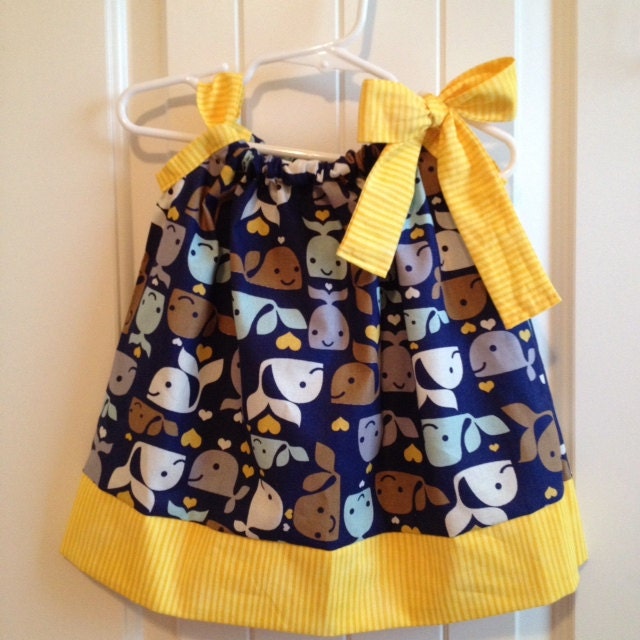 Cute as a Whale Pillowcase Dress
