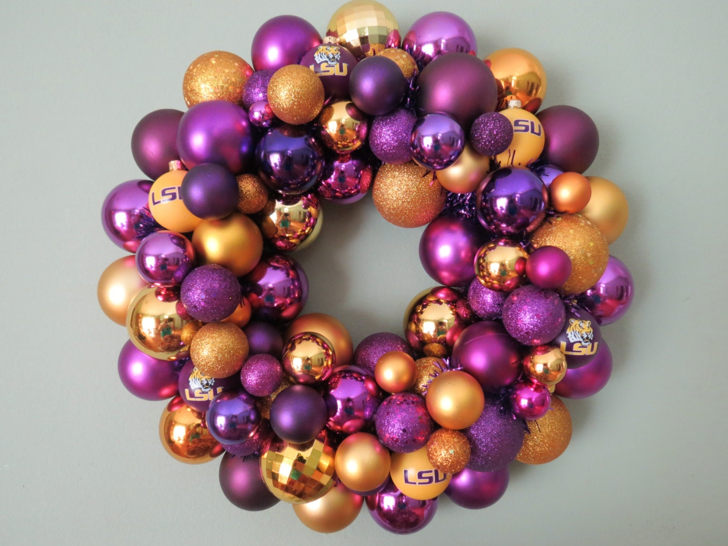 LSU TIGERS Ornament Wreath