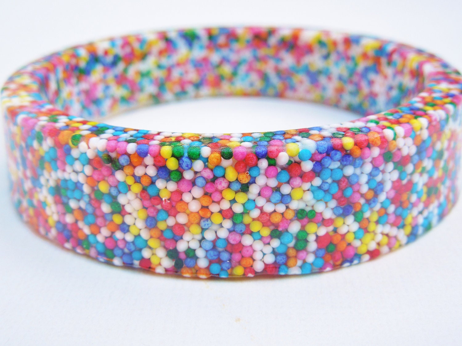 Sweet Treats Resin Bangle - Hand-Made Resin Banlge with Thousands of Treats, Colorful, Unique