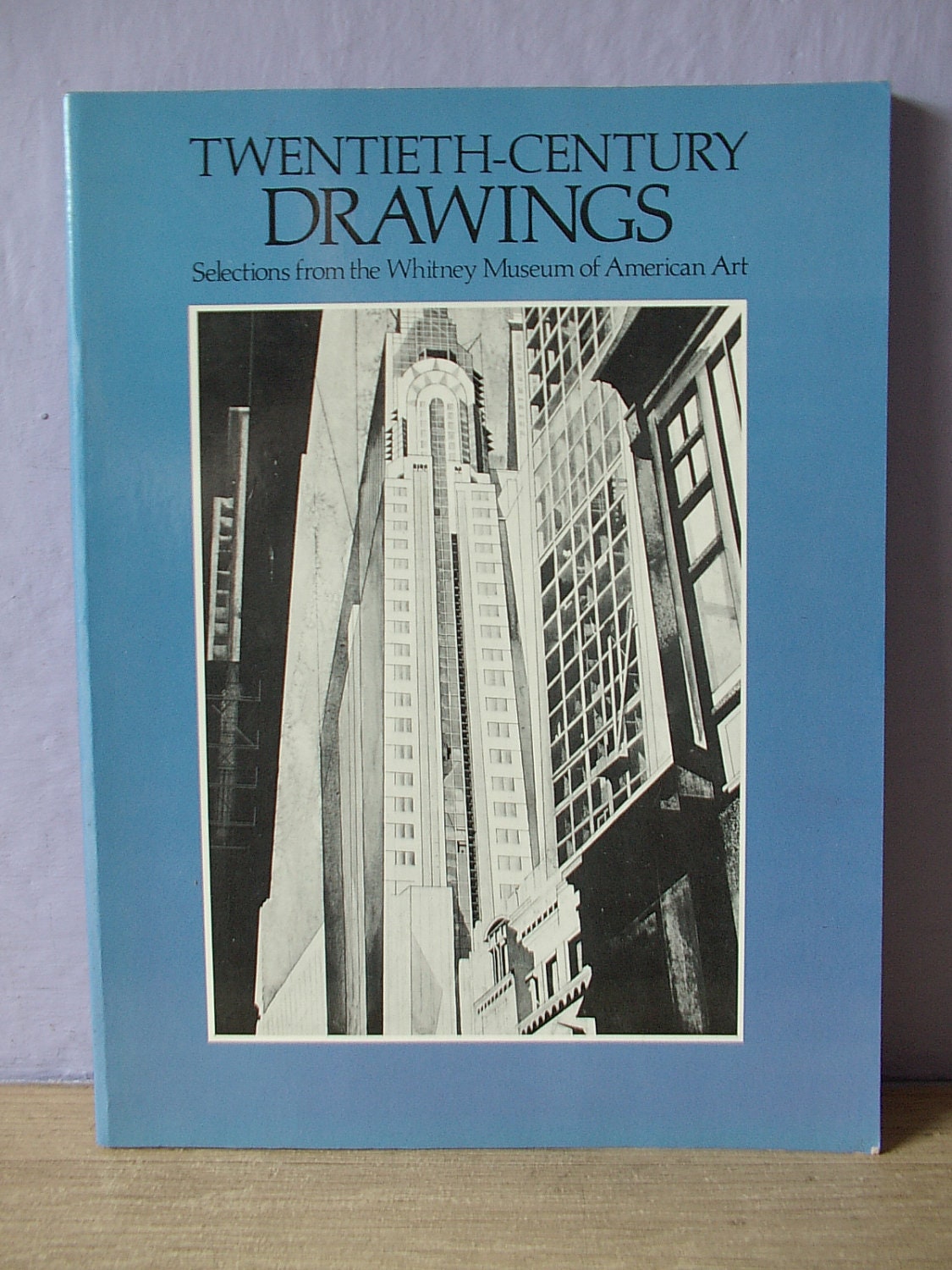 vintage art book, Twentieth Century Drawings, 1981, pencil charcoal landscape abstract nude, New York City, Andrew Wyeth