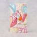 Bright Pastel Paisley Business Card Wallet with Snap Closure