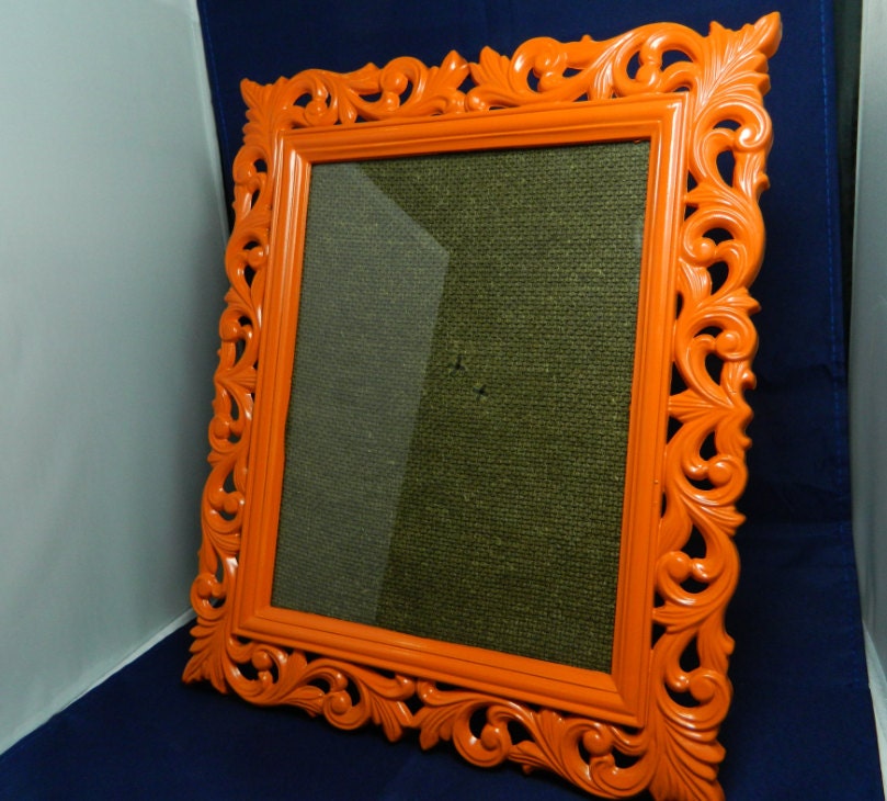 Ornate Picture Frame Bright Orange by OrWaDesigns on Etsy