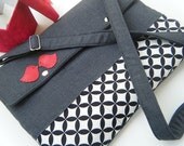 11, 13, 15 or 17 for a Macbook laptop sleeve-laptop case-laptop cover-Grey and Diamonds