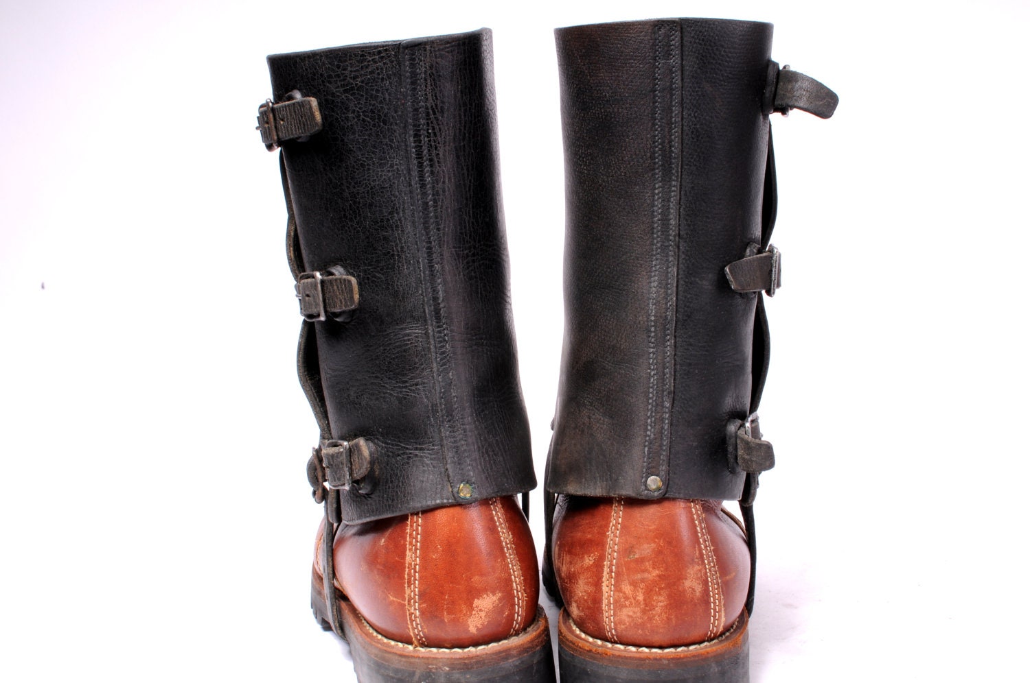 Vintage Steam Punk Leather Spats C