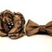 Matching sibling newborn baby bow tie and flower headband