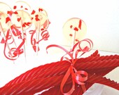 12 Red Licorice Lollipops-Gourmet Artisan Candy-Twizzlers and Red Vine Inspired-Wedding Favors-Hard Candy Suckers-Party Favors-Easter