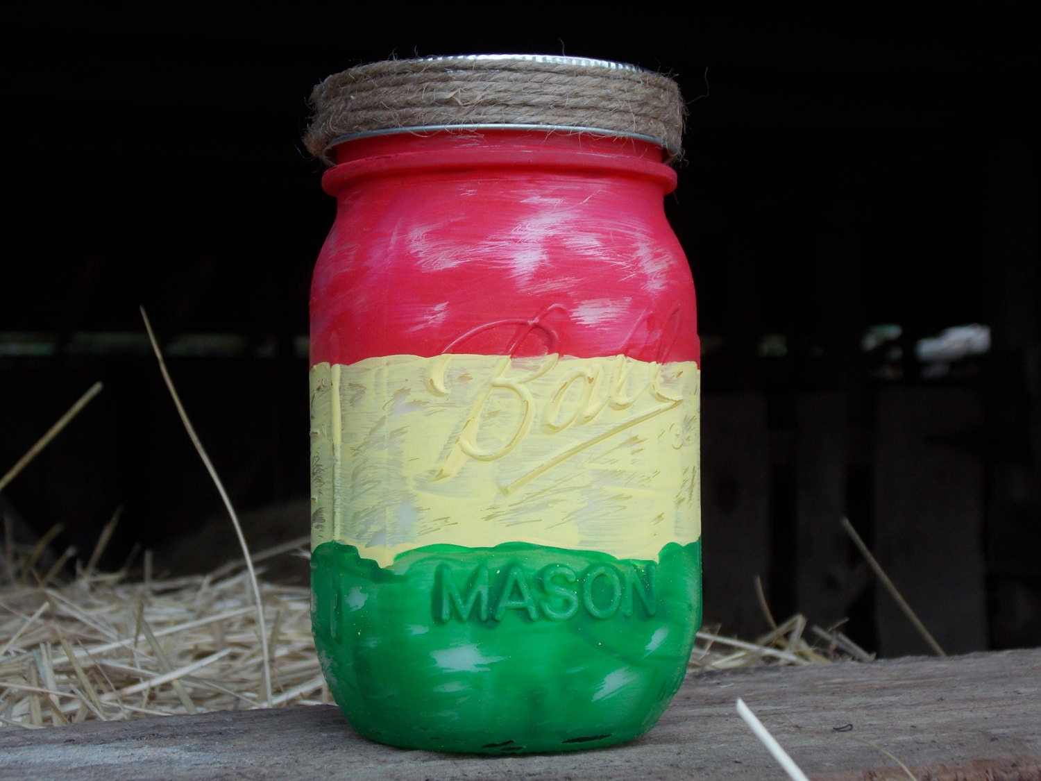 Weed Scented Candle Mason Jar Candle Rasta Candle Weed Fragrance Cannabis Candle Weed Fragrance Oil Candle Jamacian Color Candle Soy Candle