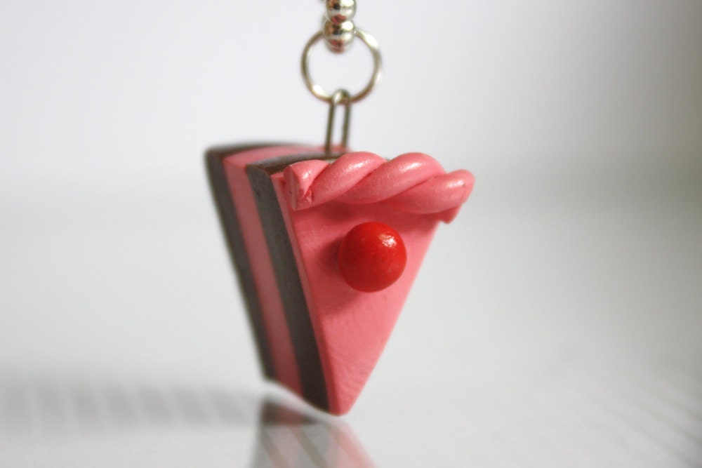 Strawberry Chocolate Cake Necklace