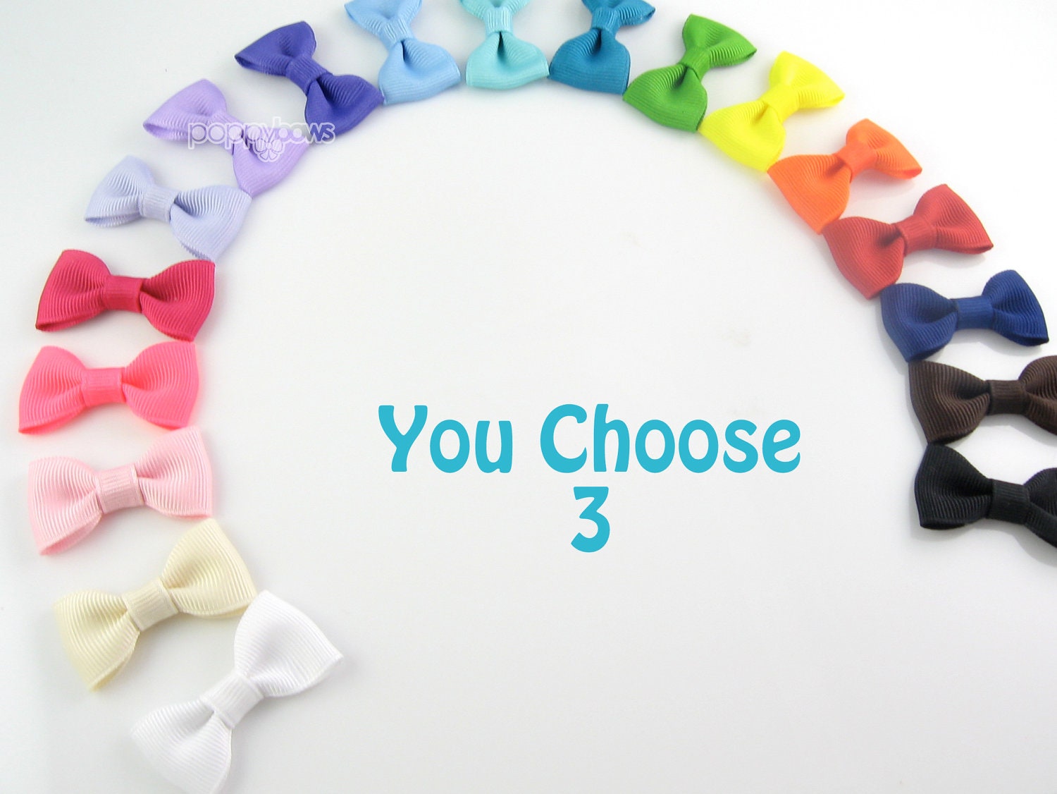 Baby Hair Bows NEW STYLE - 3 Pack Little Snap Clips - Small Hairbows - Over 40 Colors For Newborn Toddler Girls - 2 Inch Bows Non Slip Grip