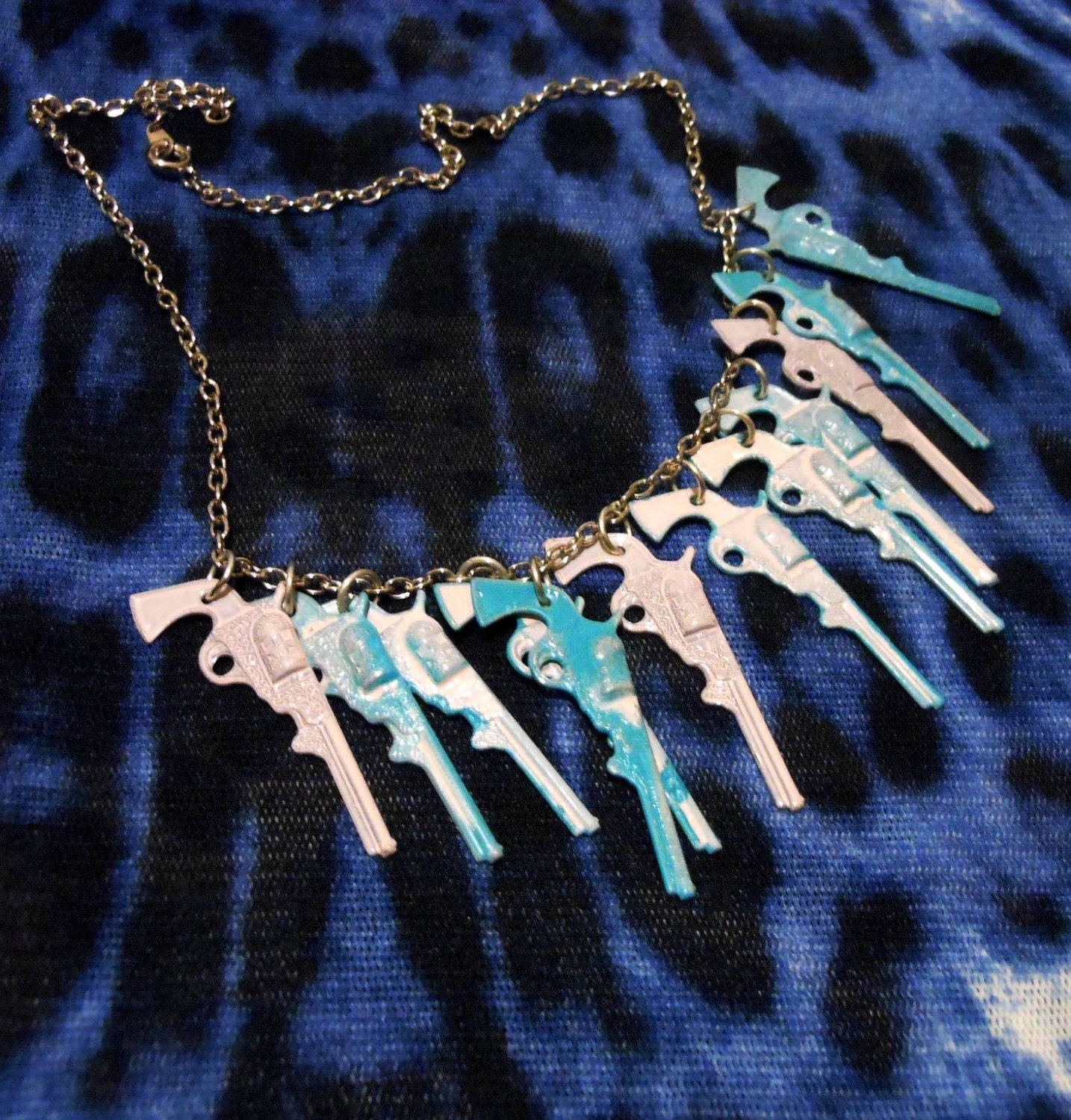 Pastel Gun Charm Necklace