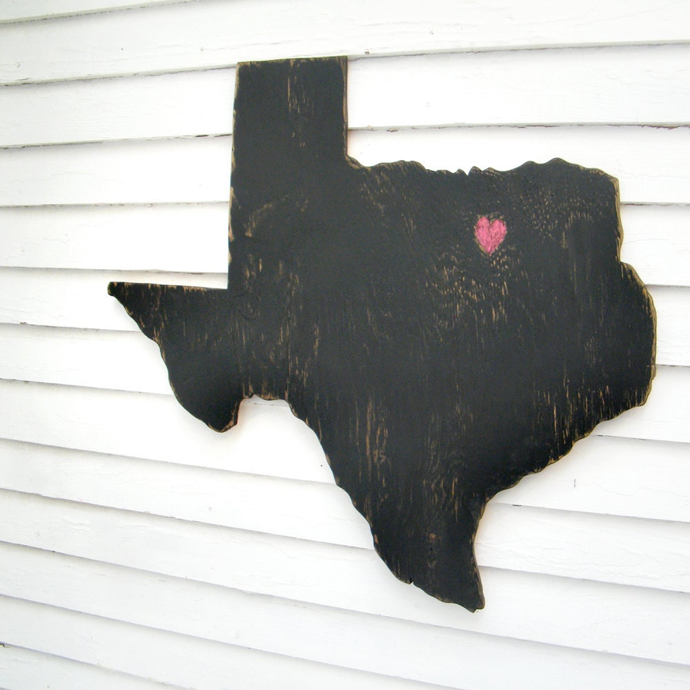 Wooden State Customizable Oversized Wall Art 36" size City State Large Great State of Texas