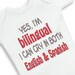 Yes I'm bilingual I can cry in English and Spanish funny baby onesie