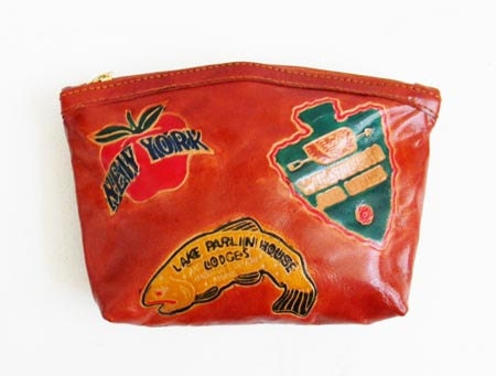 Vintage Leather NEW YORK Hand Painted Bag Made in India