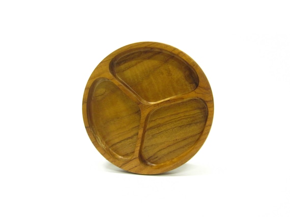 20% OFF - CLEARANCE SALE - Divided Teak Serving Tray