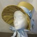 Gold Silk Regency/1812 Stovepipe Bonnet