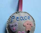 Felt Christmas Ornament- Cat Dog Pet Animal Lover