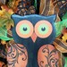 Fall Black Owl Mesh Wreath
