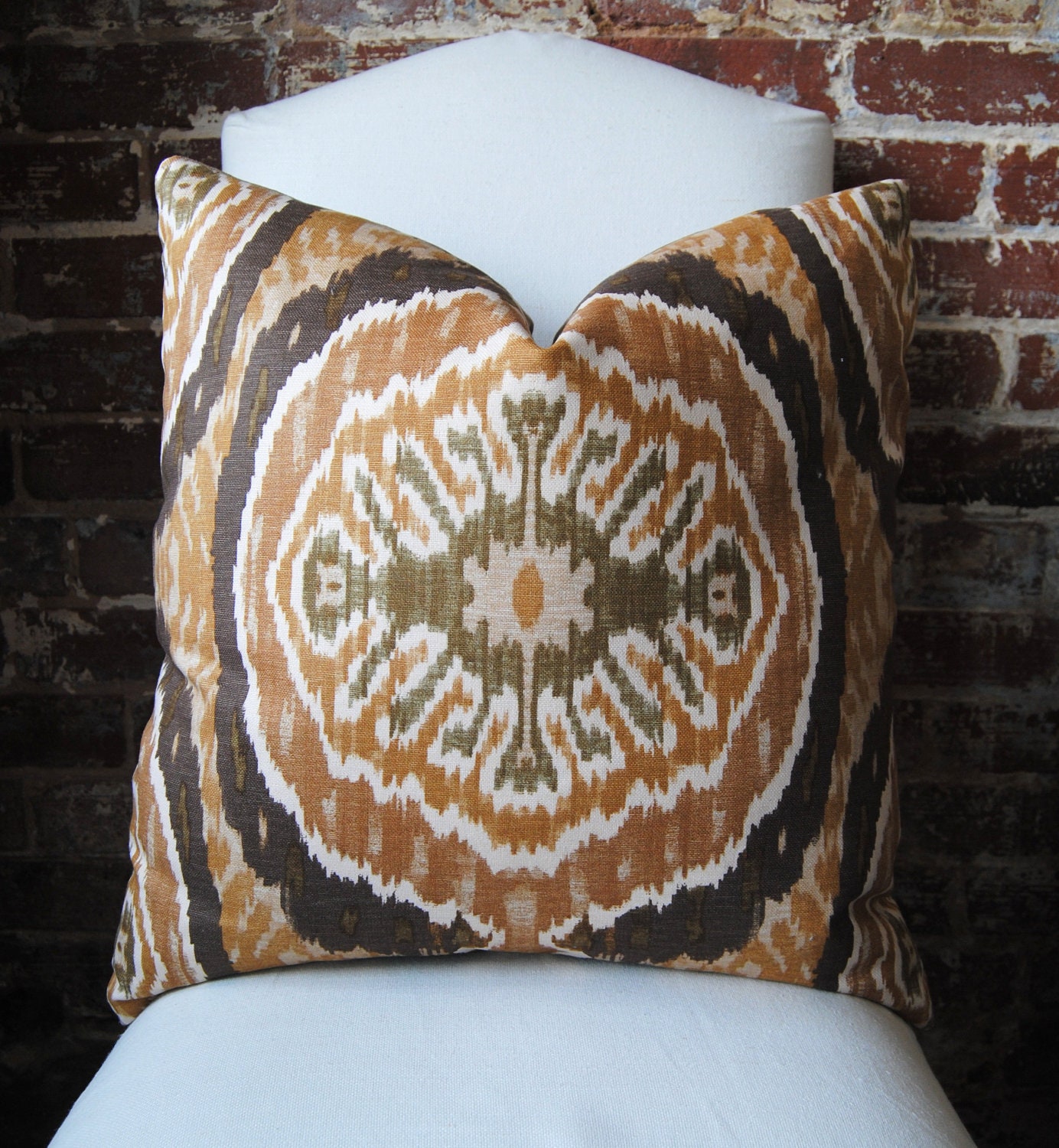 Masala in Tortoise - Duralee - Pillow Cover - 22 in square - Designer Pillow - Decorative Pillow - Throw Pillow