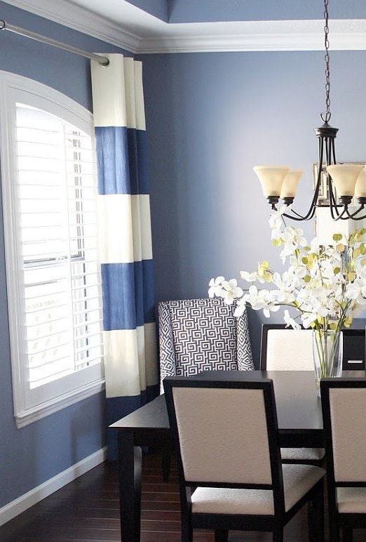 96"L x 46"W Grommeted Striped Drapery Panel - Pick Your Colors