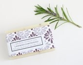 Natural Lavender Lemongrass Soap / Organic Lavender Buds/ / Gift Ideas For Her /bath and beauty SPRING
