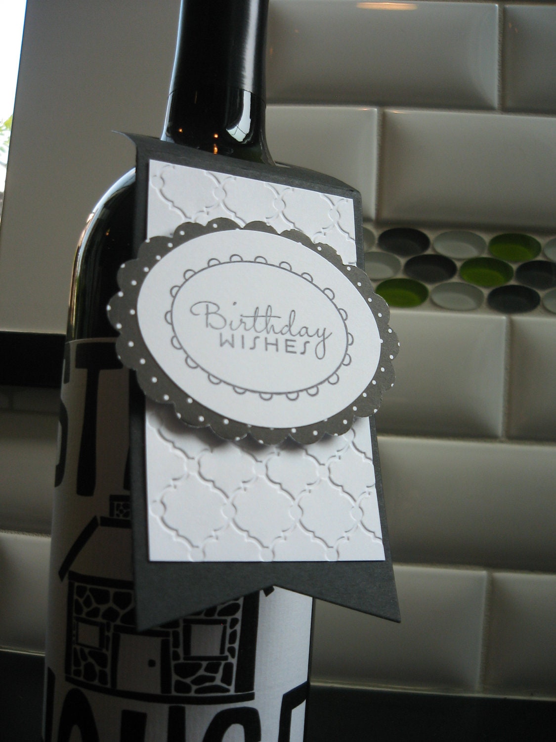 Over The Hill Birthday Card Wine Bottle Gift Tag